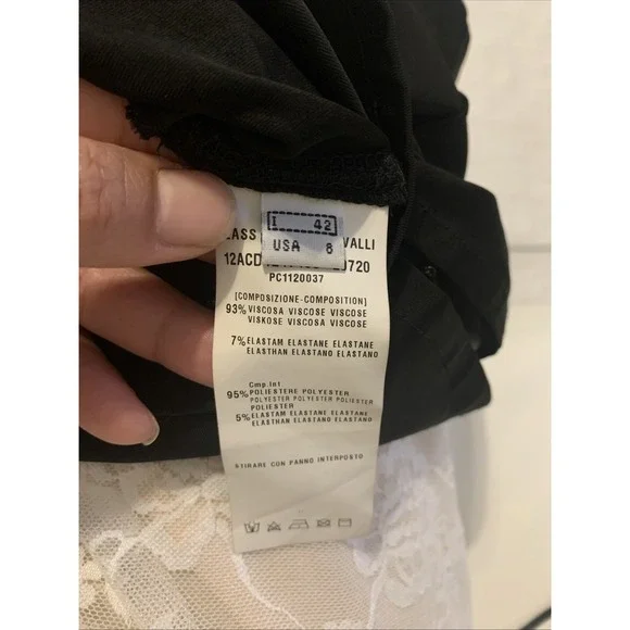 Roberto Cavalli class black blouse size 8 with sequins - Picture 4 of 5